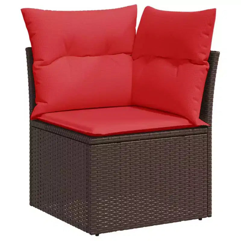 vidaXL Salon de jardin 6 pièces avec coussins résine tressée