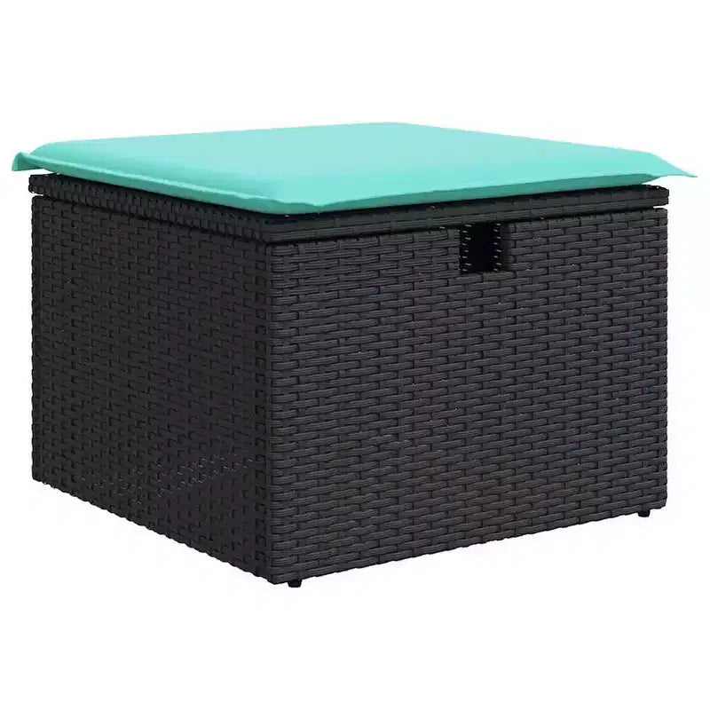 vidaXL Patio Sofa Set with Cushions Sectional Couches 6 Piece Poly Rattan
