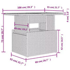 vidaXL 8 Piece Garden Sofa Set with Cushions Poly Rattan