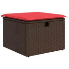 vidaXL 8 Piece Garden Sofa Set with Cushions Poly Rattan