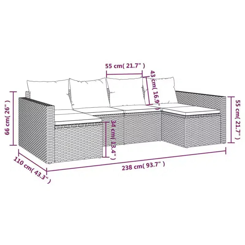 vidaXL Garden Lounge Set