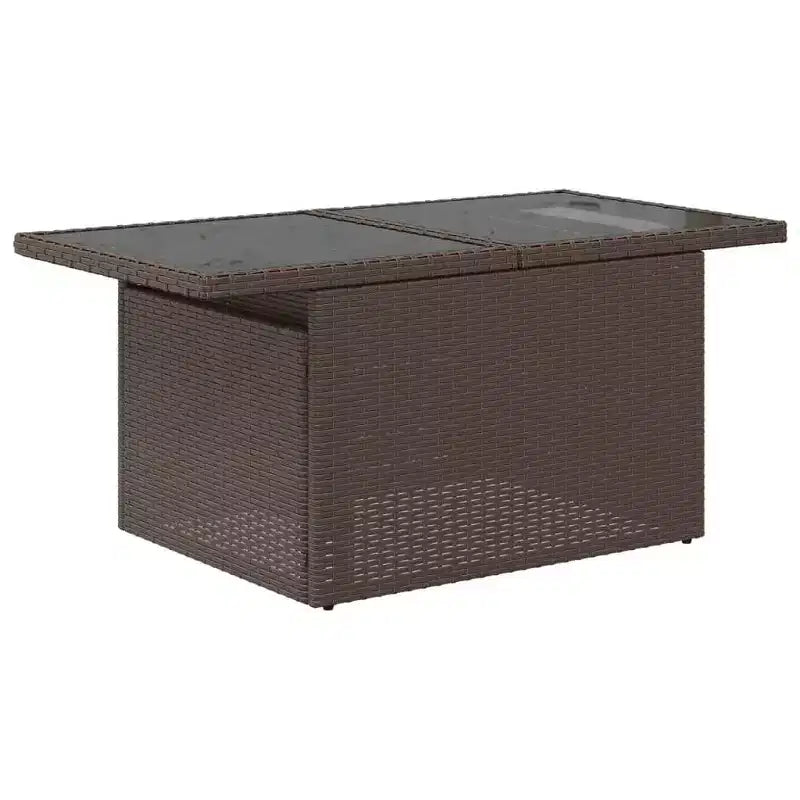 vidaXL 7 Piece Patio Sofa Set with Cushions, Poly Rattan Outdoor Sectional, Modular, Adjustable Table