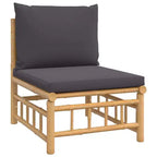 vidaXL 5 Piece Patio Lounge Set with Cushions Bamboo