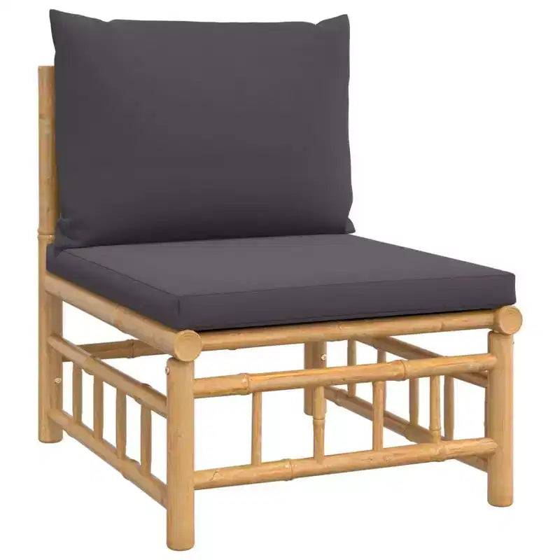 vidaXL 5 Piece Patio Lounge Set with Cushions Bamboo