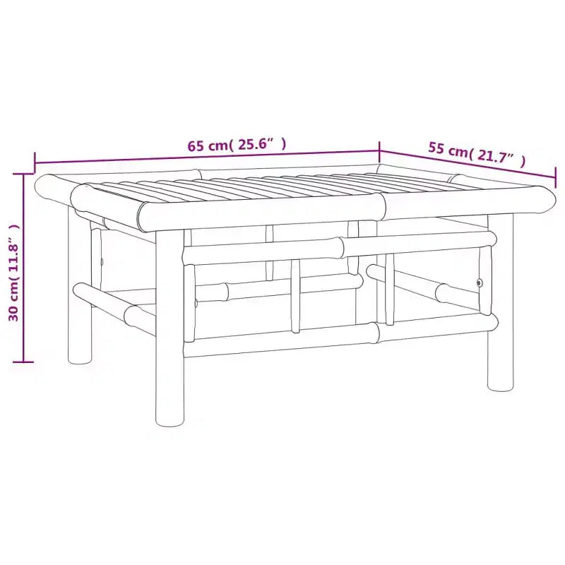 vidaXL 5 Piece Patio Lounge Set with Cushions Bamboo