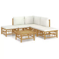 vidaXL 5 Piece Patio Lounge Set with Cushions Bamboo