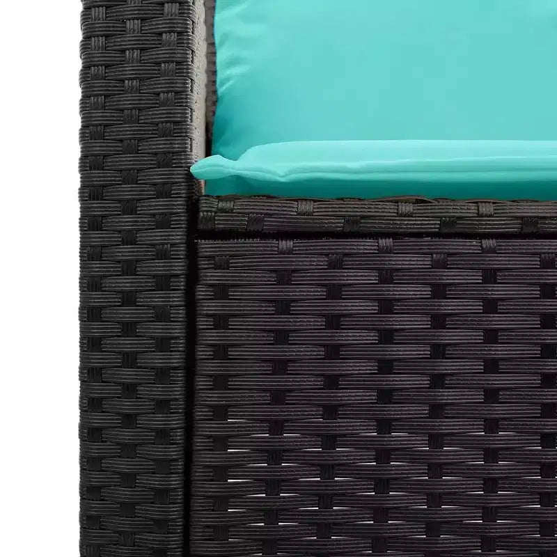 vidaXL 5 Piece Patio Sofa Set with Cushions Stackable Gray Poly Rattan