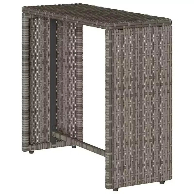 vidaXL 5 Piece Patio Sofa Set with Cushions Stackable Gray Poly Rattan