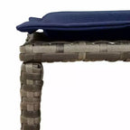 vidaXL 5 Piece Patio Sofa Set with Cushions Stackable Gray Poly Rattan