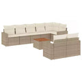 vidaXL 9 Piece Patio Sofa Set with Cushions Poly Rattan