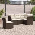 vidaXL Salon de jardin 6 pièces avec coussins en résine tressée – Plusieurs coloris et modèles au choix