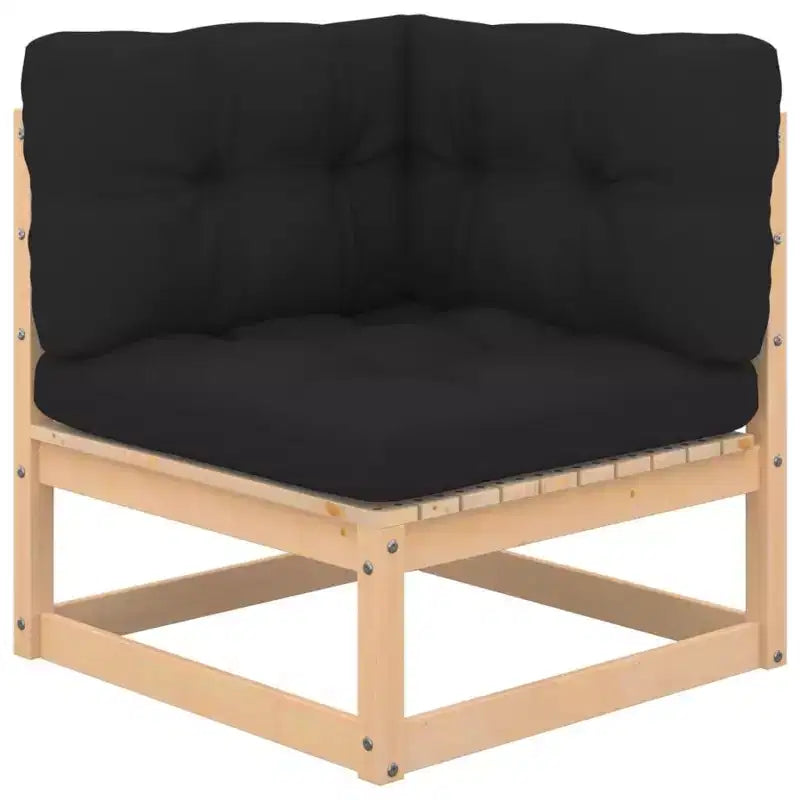 vidaXL Ensemble de mobilier de jardin 6 pièces, canapé d'angle d'extérieur en bois de pin massif