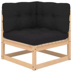 vidaXL Ensemble de mobilier de jardin 6 pièces, canapé d'angle d'extérieur en bois de pin massif
