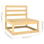 vidaXL Ensemble de mobilier de jardin 6 pièces, canapé d'angle d'extérieur en bois de pin massif