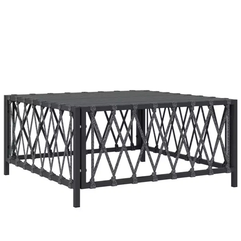 vidaXL Patio Furniture Set 10 Piece Garden Sectional Sofa with Cushions Steel