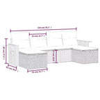 vidaXL 6 Piece Patio Sofa Set with Cushions Poly Rattan