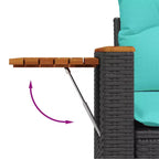 vidaXL 6 Piece Patio Sofa Set with Cushions Poly Rattan