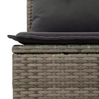 vidaXL 6 Piece Patio Sofa Set with Cushions Beige Poly Rattan