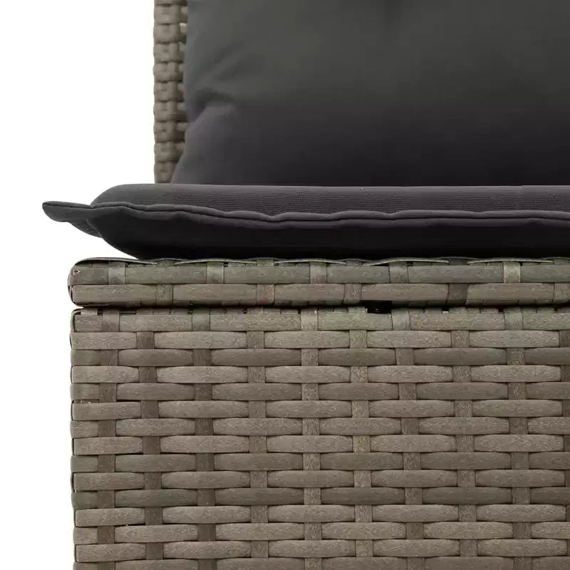 vidaXL 6 Piece Patio Sofa Set with Cushions Beige Poly Rattan