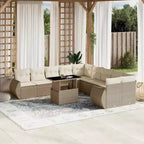 vidaXL 11 Piece Patio Sofa Set with Cushions Poly Rattan