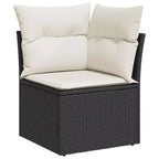 vidaXL 11 Piece Patio Sofa Set with Cushions Poly Rattan