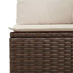 vidaXL 11 Piece Patio Sofa Set with Cushions Poly Rattan