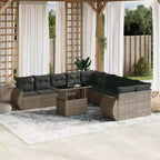vidaXL 11 Piece Patio Sofa Set with Cushions Poly Rattan