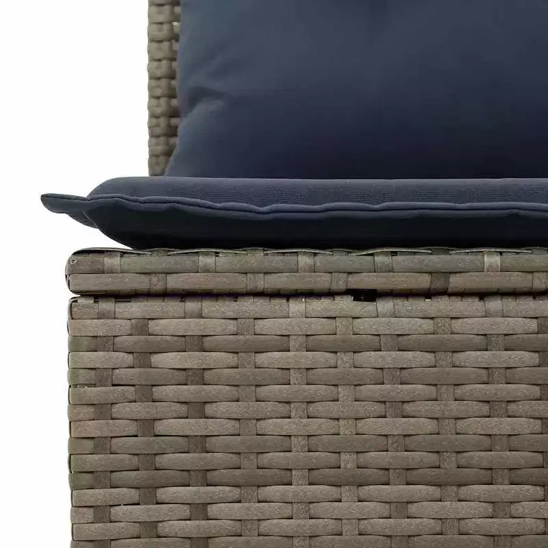 vidaXL 11 Piece Patio Sofa Set with Cushions Poly Rattan
