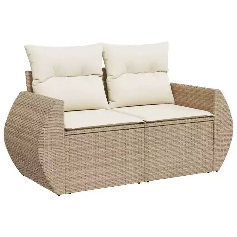 vidaXL 11 Piece Patio Sofa Set with Cushions Poly Rattan