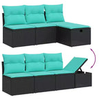 vidaXL Salon de jardin avec coussins et table d'extérieur 8 pièces en résine tressée