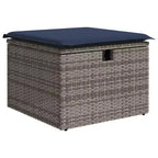 vidaXL Salon de jardin avec coussins et table d'extérieur 8 pièces en résine tressée