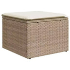 vidaXL Salon de jardin 11 pièces avec coussins en résine tressée beige
