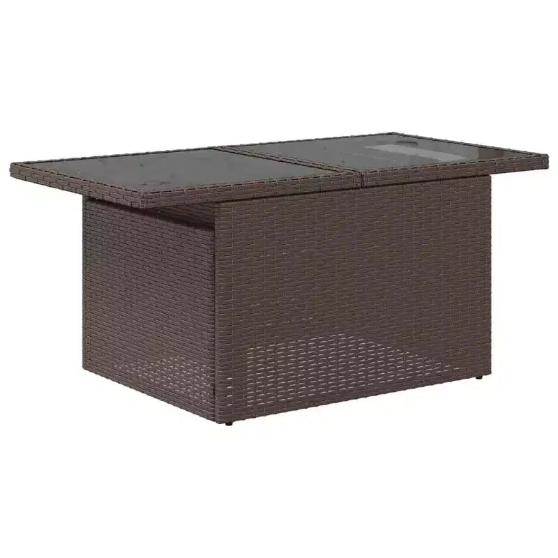 vidaXL 6 Piece Patio Sofa Set with Cushions, Poly Rattan, Modular Outdoor Sectional, Adjustable Table, Multiple Colors