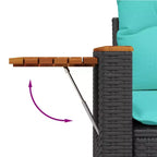 vidaXL 9 Piece Patio Sofa Set with Cushions Grey Poly Rattan (US only)
