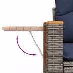 vidaXL 10 Piece Patio Sofa Set with Cushions Grey Poly Rattan (US only)