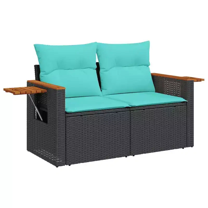 vidaXL 10 Piece Patio Sofa Set with Cushions Grey Poly Rattan (US only)