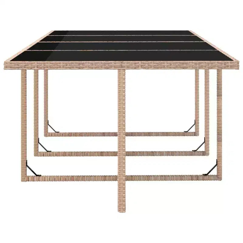 vidaXL Patio Dining Set with Cushions Table and Chairs 13 Piece Poly Rattan
