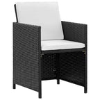 vidaXL Patio Dining Set with Cushions Table and Chairs 13 Piece Poly Rattan