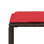 vidaXL Patio Dining Set with Cushions 7 Piece Poly Rattan Brown/Gray/Black