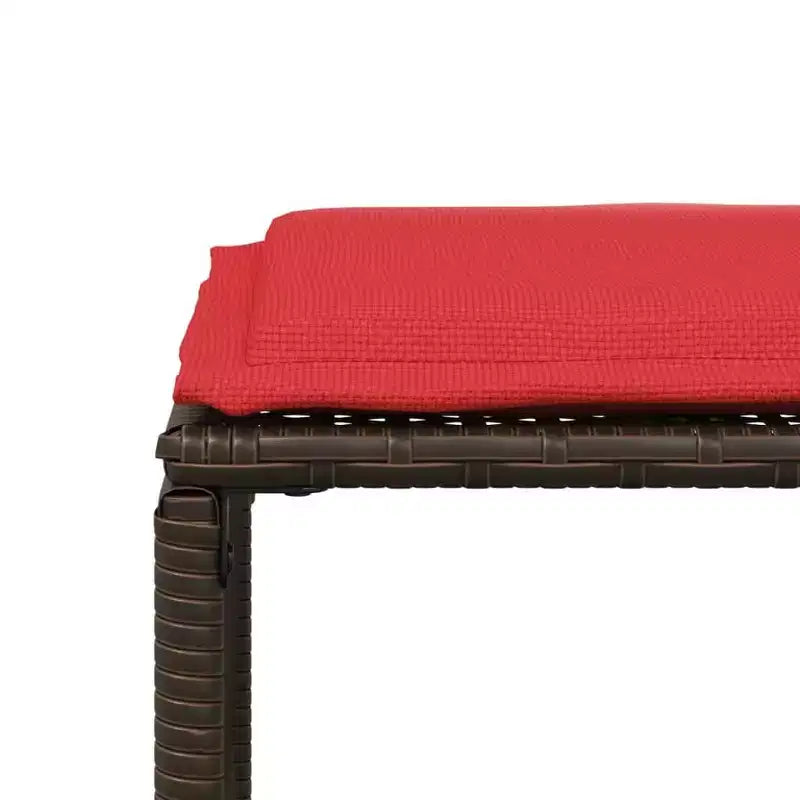 vidaXL Patio Dining Set with Cushions 7 Piece Poly Rattan Brown/Gray/Black