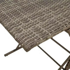vidaXL Patio Dining Set with Cushions 7 Piece Poly Rattan Brown/Gray/Black
