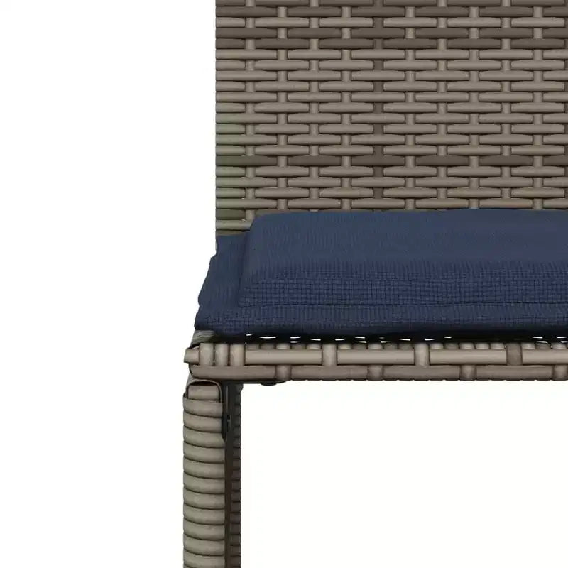 vidaXL Patio Dining Set with Cushions 7 Piece Poly Rattan Brown/Gray/Black