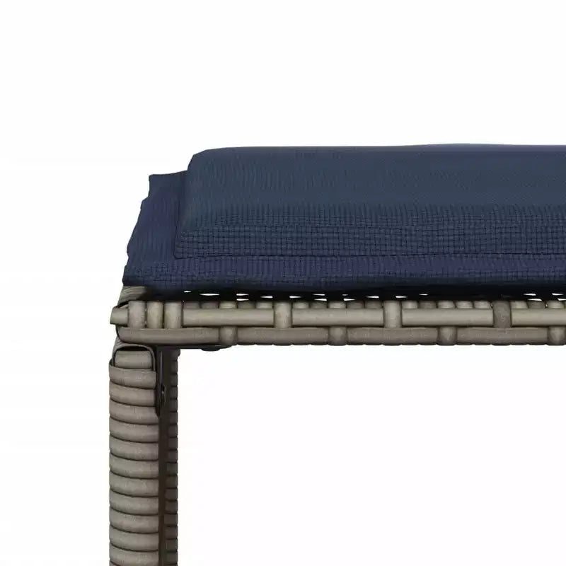 vidaXL Patio Dining Set with Cushions 7 Piece Poly Rattan Brown/Gray/Black
