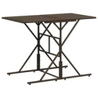 vidaXL Patio Dining Set with Cushions 7 Piece Poly Rattan Brown/Gray/Black