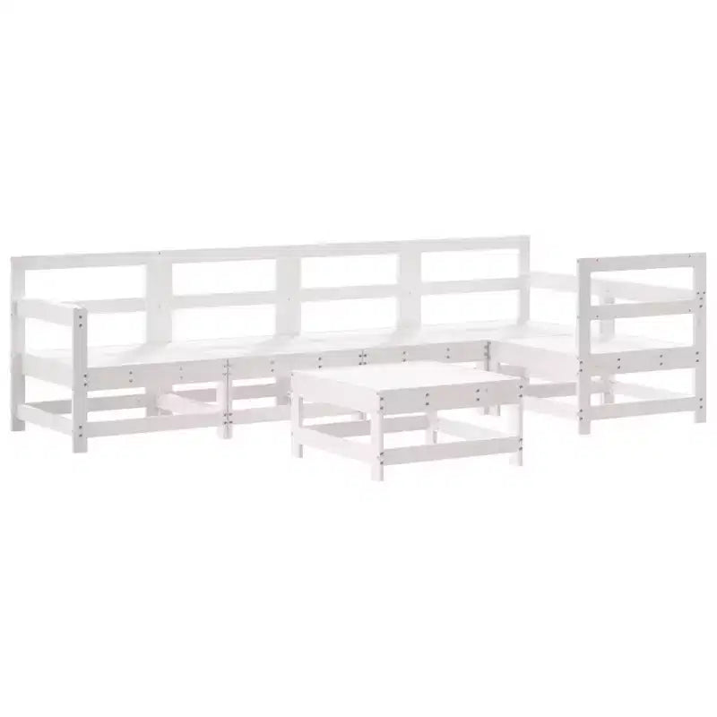 vidaXL Salon de jardin 6 pièces avec coussins en bois massif