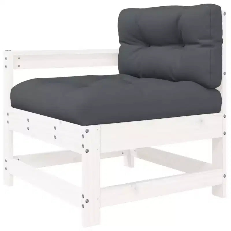 vidaXL Salon de jardin 6 pièces avec coussins en bois massif