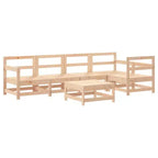 vidaXL Salon de jardin 6 pièces avec coussins en bois massif