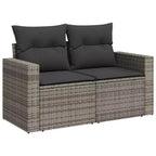 vidaXL 11 Piece Patio Sofa Set with Cushions, Poly Rattan Outdoor Sectional, Multiple Colors