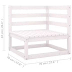vidaXL Patio Furniture Set 4 Piece Outdoor Sectional Sofa Solid Wood Pine