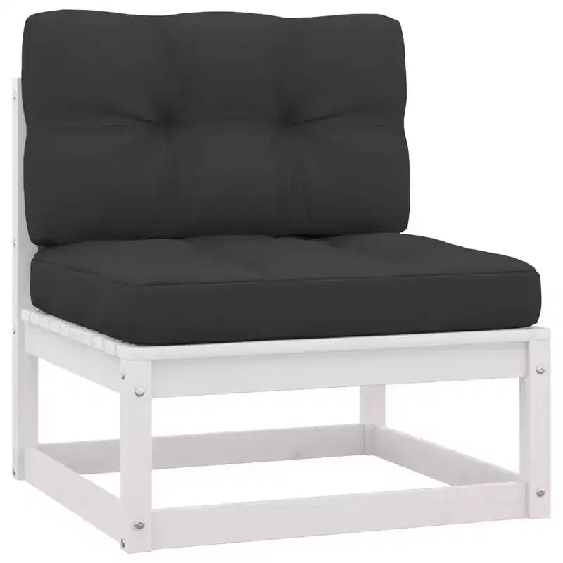 vidaXL Patio Furniture Set 4 Piece Outdoor Sectional Sofa Solid Wood Pine